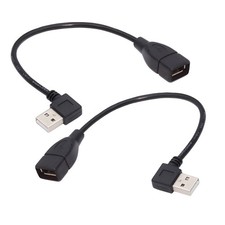 2pcs/lot Left & Right Angled Type USB 2.0 Type-A to USB Extension Cable Type picture