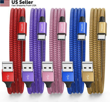 etguuds USB C Cable 4ft, 5-Pack to C Red/Purple/Pink/Blue/Gold  picture
