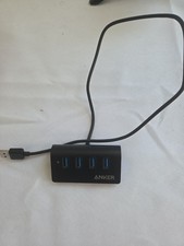 ANKER 4-PORT USB 3.0 Hub Black Aluminum. All 4 ports working picture