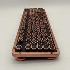 AZIO Retro Classic Mechanical Wired QWERTY Keyboard Black Bronze READ picture