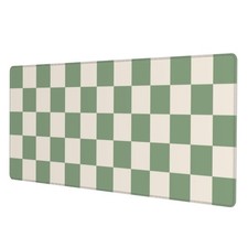 Green Checkered Cute Aesthetic Gaming Pad, XXL Desk Mat picture