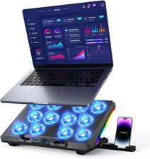 Laptop Cooling Pad with 12 Quiet Fans, Slim Portable for 12-17.3 Inch Laptop picture