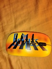 The Beatles Yellow Submarine themed custom painted wireless mouse - new picture