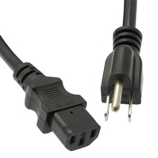 10 Pack of 10Ft Computer Power Cord 5-15P to C-13 Black / SJT 16/3 picture