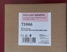 11-2021 Genuine EPSON T5966 Vivid Light Magenta Ink 350ml 7890/7900/9890/9900 picture