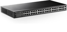 New-Open-Box MokerLink 48 Port PoE Gigabit Switch 2 Gigabit SFP IEEE802.3af... picture