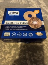 Ativa Lightscribe DVD+R 4.7GB 16x 120min 10 Pack New and Factory Sealed Damaged picture