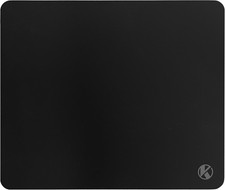 Large Metallic Coated Hard Surface Mouse Pad Black Smooth Glide for Gaming picture