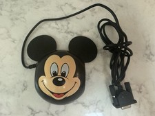Vintage Disney Mickey Mouse PC Computer Mouse Windows. 2 Button Roller Ball picture