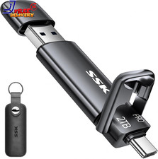 SSK 2TB SSD USB C Stick up to 1000MB/s,Fast External SSD Dual Drive Type-C + picture
