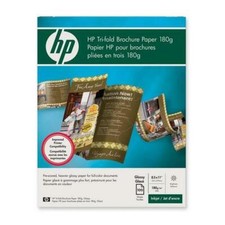 HP C7020A Inkjet Tri-Fold Brochure Paper Glossy 100 Sheets 8.5”x11” New picture