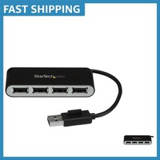 Portable StarTech 4-Port USB 2.0 Hub with Built-in Cable - Travel Essential picture
