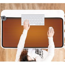 Mymyth Heated Desk Pad, Warm Mouse Foot Warmer - 8 Speeds Large, Black  picture