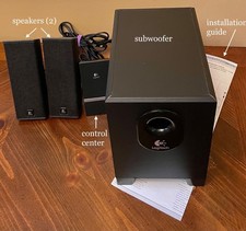 Logitech X-240 Computer Speaker System and Sub Woofer With Installation Guide picture