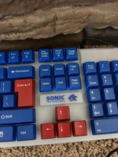 Wired USB Keyboard Sonic The Hedgehog Sega Gaming Replacement  With Mouse New picture