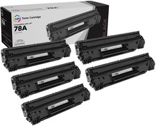 LD 5pk Comp Black Laser Toner for HP CE278A 78A LaserJet M1539dnf M1536dnf 278 picture