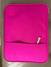 Pink Neoprene Tablet Sleeve/Pouch Case w/ Front Zipper Pocket, 9-11 in picture