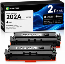 202A CF500A 2PK Black Toner Cartridg Compatible For  MFP M281fdw MFP M281cdw picture