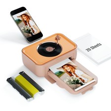 HPRT Photo Printer 4x6,+20 Sheets&1Ribbon Pink, Audio Function Wi-Fi Wireless... picture