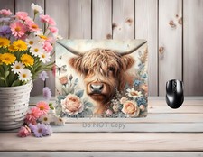 Highland cow themed neoprene PC/laptop Mouse Pad, CHOICE, , gifts picture