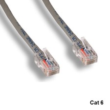 KNTK Gray 10ft Cat6 UTP Non-Booted Ethernet Patch Cable 24AWG 550MHz Networking picture