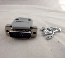 10pcs DB15 Male Plug 15 Pin 2 Rows D-Sub Connector Plastic Hood Cover Backshell picture
