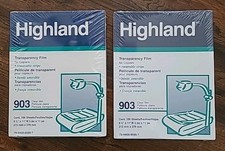 New Highland Transparency Film 903 (2 Boxes) Clear 100 Sheets Sealed picture