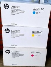 Genuine HP 503A Q7581AC Q7582AC Q7583AC Toner Set of 3 **SEALED BOXES** picture