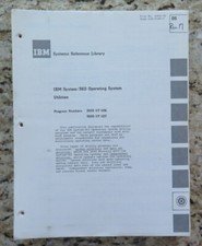 Vintage IBM System / 360 Operating System Utilities 506 and 507 Dated 1968 picture