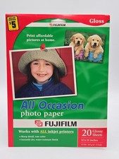 Fujifilm All Occasion Glossy Photo Paper 8.5 x 11 Inkjet 20 Sheets Sealed picture