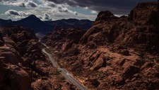 Landscape utah usa rocks nature road asphalt high angle Custom Gaming Mat Desk picture