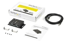 StarTech 2 Port Industrial Wall Mountable USB to Serial Adapter Hub with DIN picture