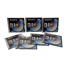 Lot Of 7x Sony CD-R 700MB 48x Sealed Jewel Case CDQ80SS1 Blank Discs picture