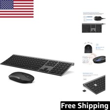 Quiet Rechargeable Wireless Keyboard & Mouse Combo - 2.4 GHz for PCs & Laptops picture
