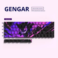 Gengar Themed PBT Keycaps Side Engraved Translucent 129/68 Key Set picture