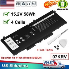 58Wh 07KRV Battery Fits for Dell Latitude 5530 5430 Precision 3570 FK0VR Y86WG picture