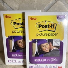 Post-It Picture Paper 3M 25 Sheets Each 4x6 NEW  - two pack picture