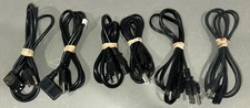 Lot 6 Desktop Monitor Computer AC Gaming Power Cord Cable Mixed Lot picture