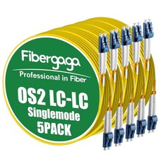-OS2 LC to LC Fiber Patch Cable Single Mode 15M(50ft), 5Pack picture