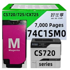 74C1SM0 Magenta Toner Cartridge Compatible for Lexmark CS720 CS725 CX725 Printer picture