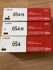 Canon 054H Yellow Cyan Black Set of 3 New Sealed picture
