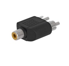 2X RCA Female to 2 RCA Male Splitter Converter AV Audio Video Connector picture