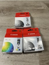 New Genuine Canon 2 PGI-35 and CLI-36 Black and Color PIXMA Ink Cartridges picture
