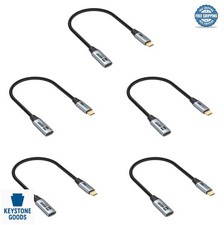 USB C Extension Cable 1FT 5 Pack 100W 10Gbps 4K 60Hz Male to Female Braided picture