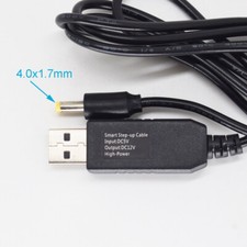 1pc High Quality 3.3ft/1M USB A Male 5V to 12V DC 4.0x1.7mm Male Step-Up Cable picture