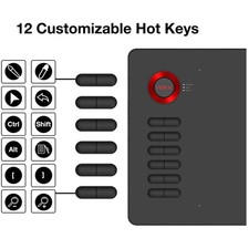 10x6 Inch Drawing Tablet with 12 Shortcut Keys picture