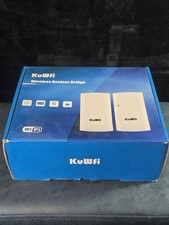KuWFi CPE70R 2.4G Wireless Outdoor Bridge 300Mbps Point to Point 2 Pack picture
