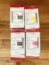 Set 4 Genuine Sealed Canon PFI-102 Blk MB M Y Inkjets 102 Image PROGRAF New picture