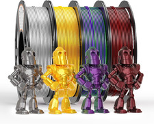 PLA Silk Filament 1.75Mm, 250G Starter Color Bundle, 4 Rolls picture