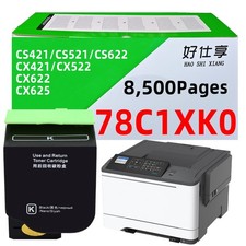 78C1XK0 Black Toner Cartridge Compatible for Lexmark CX421 CX522 CX622 CX625 picture
